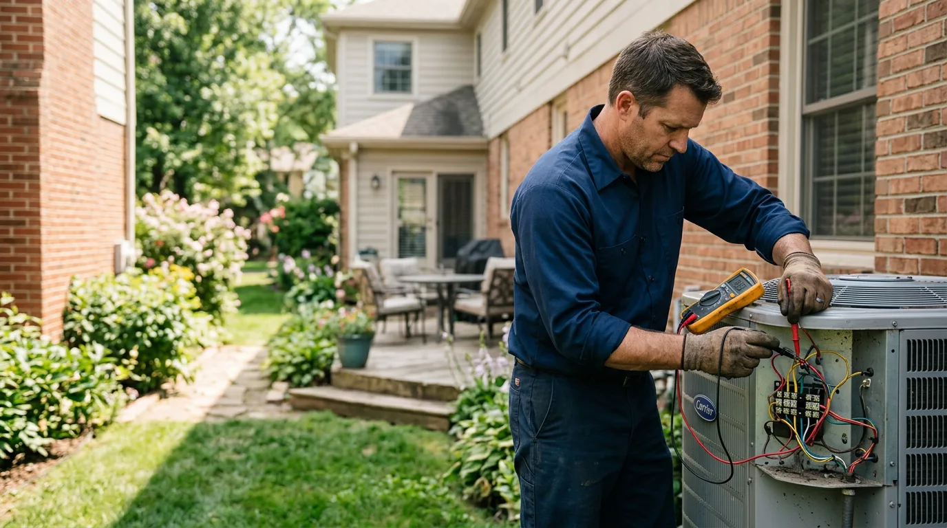 HVAC technician working near Hillsboro, WI
